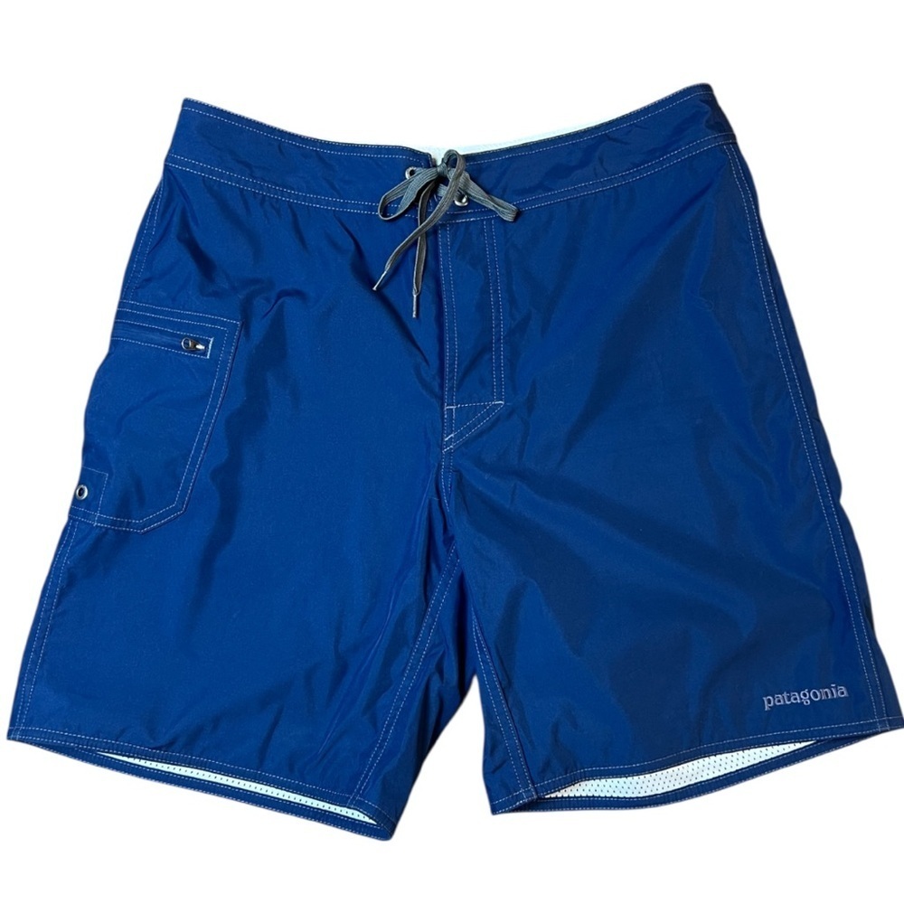 Patagonia Board Shorts Swim Trunks Pocket Blue Resortwear Pool Vacation